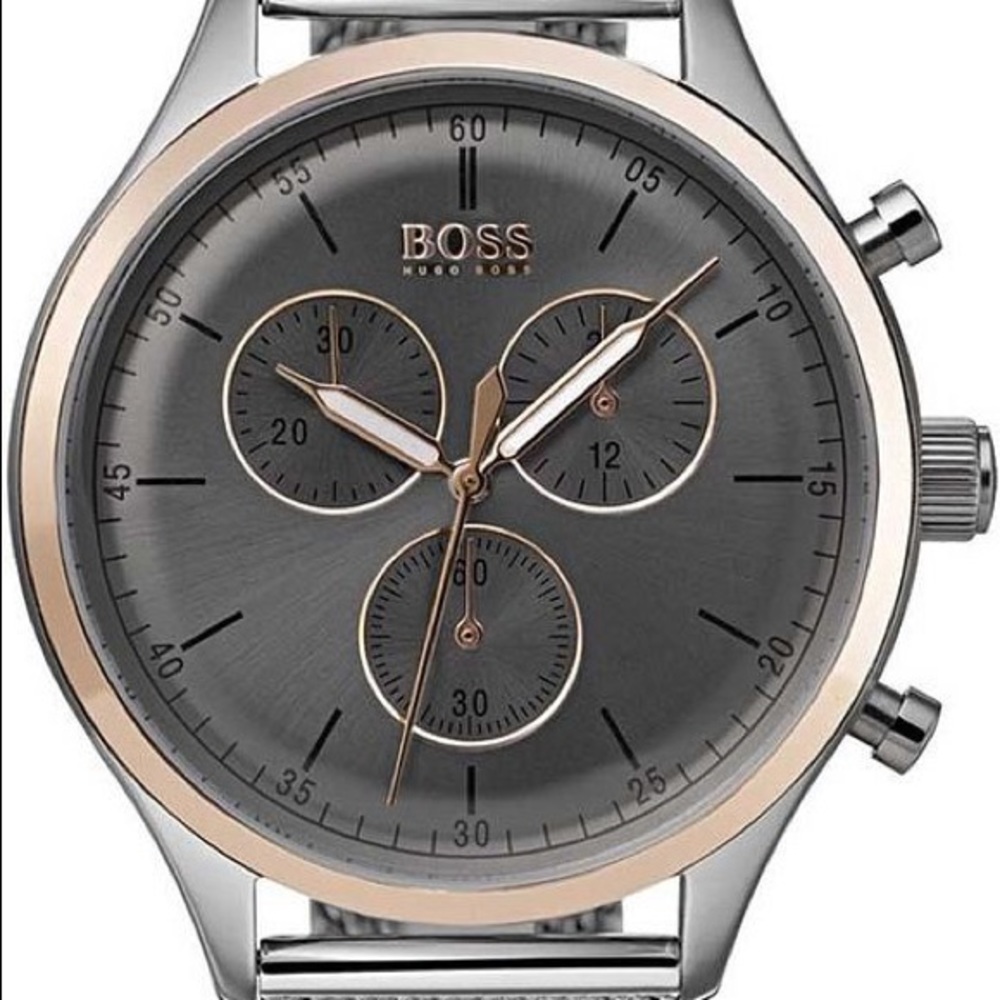 Men's Hugo Boss Steel Mesh Band Chronograph Watch - Picture 3 of 6